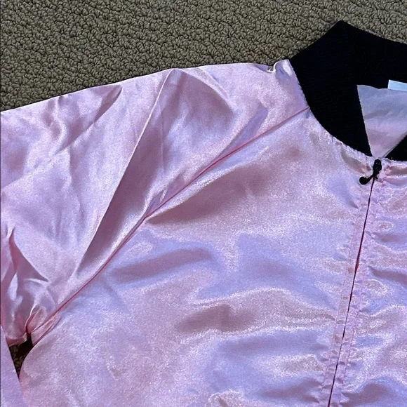 Spirit Pink Satin Sequin Poodle Jacket size Large 50s Grease Costume Halloween - Picture 4 of 17